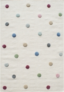 Dětský vlněný koberec Colordots natur - 100x160
