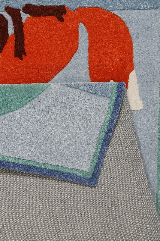Dětský koberec Esprit Liška v lese modrá