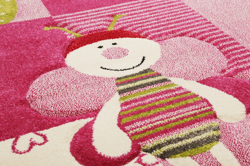 Dětský koberec Esprit Včelka a šnek růžový
