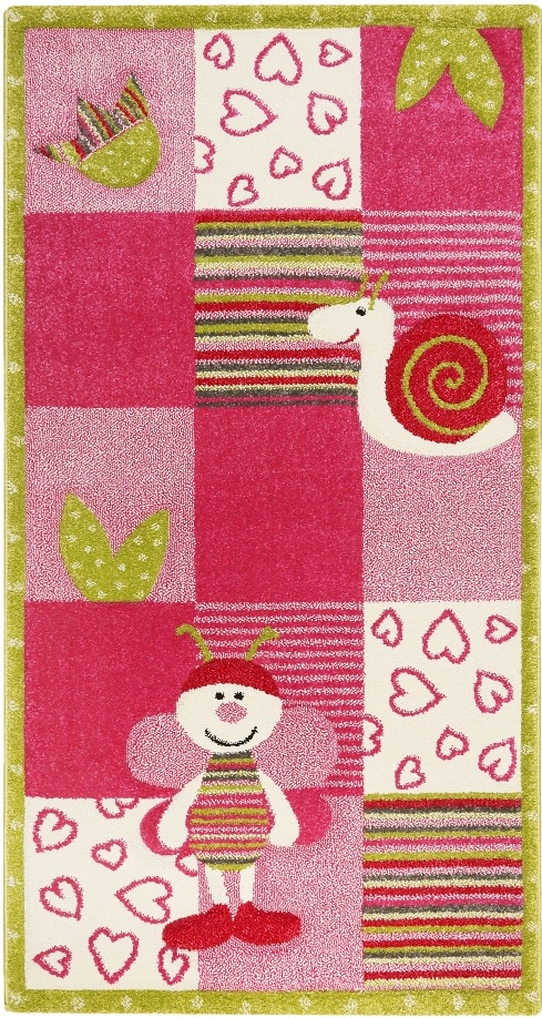 Dětský koberec Esprit Včelka a šnek růžový