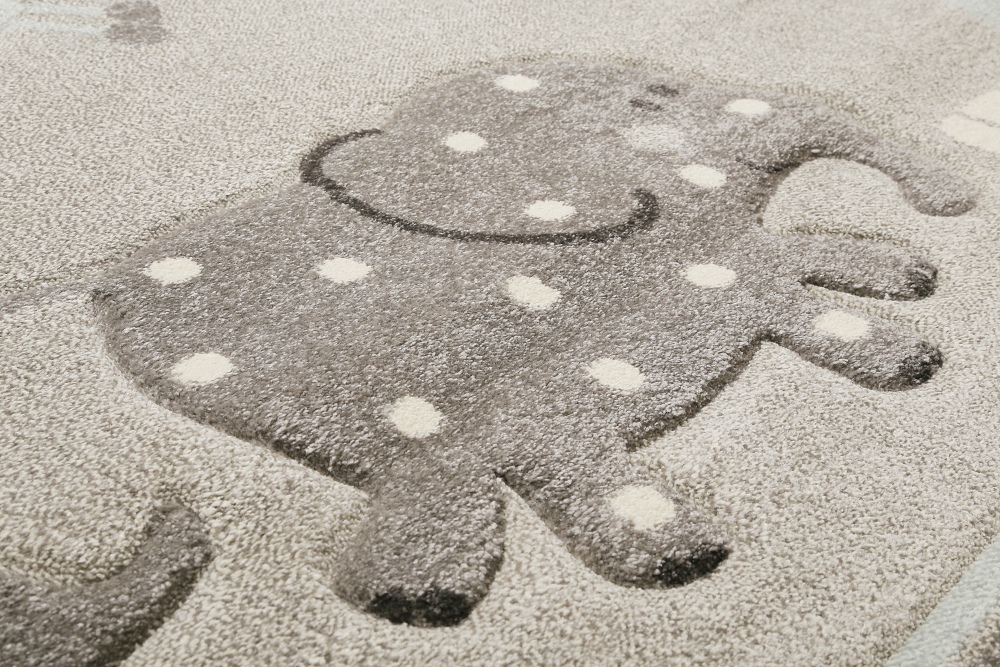 Dětský koberec Esprit Africká zvířátka šedý