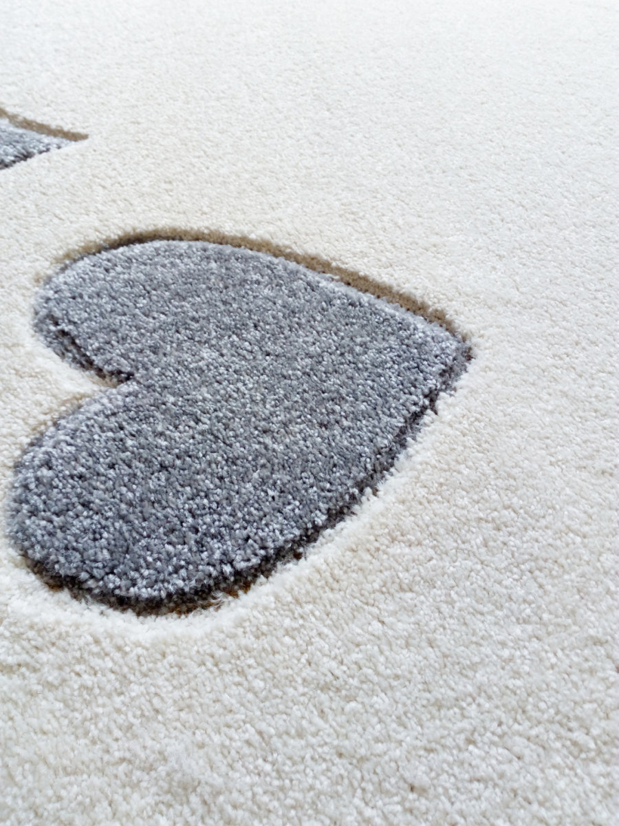 Dětský koberec Livone Graziela Design srdce kruh šedá