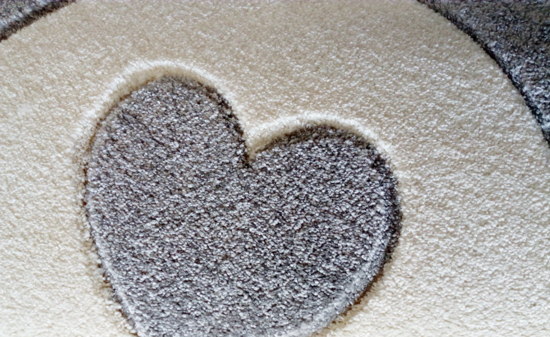 Dětský koberec Livone Graziela Design srdce kruh šedá