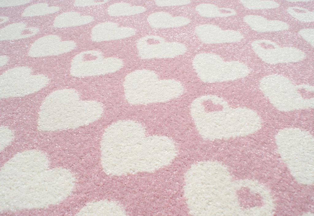 Dětský koberec Livone Graziela Design srdíčka růžová