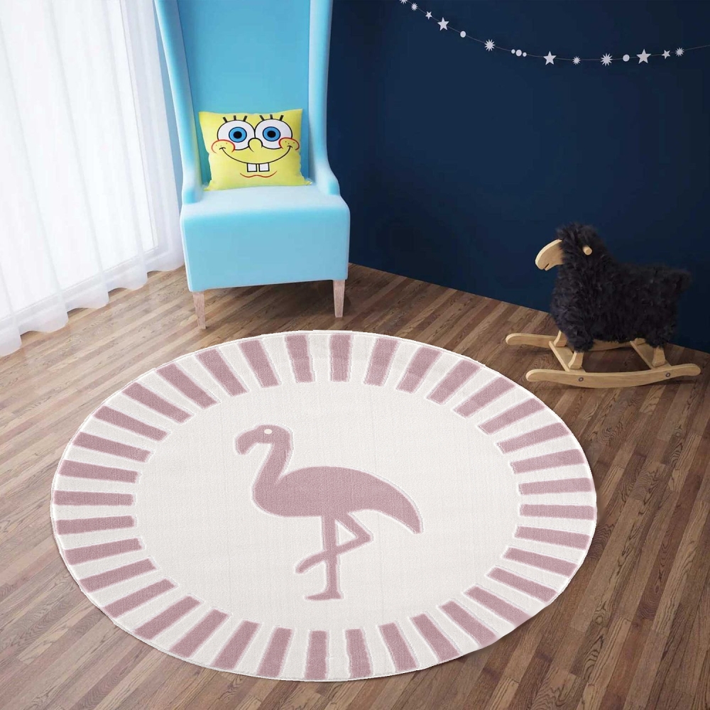 Dětský koberec Plameňák Lucy kruh