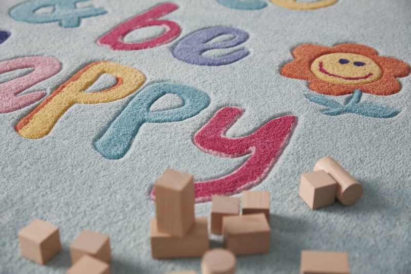 Dětský koberec Smart Kids Štěstí modrá