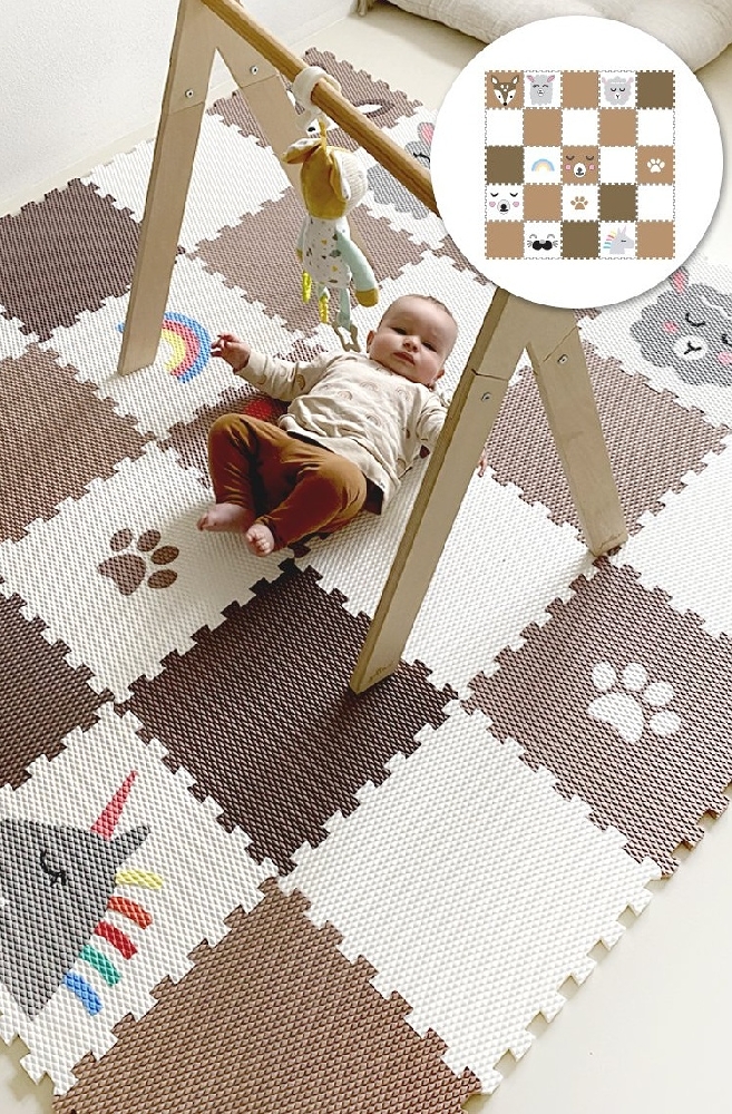 Pěnový dětský koberec - koloušek, lama, beránek, méďa, jednorožec, tuleň - 220011 