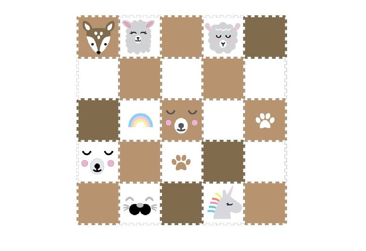 Pěnový dětský koberec - koloušek, lama, beránek, méďa, jednorožec, tuleň - 220011 