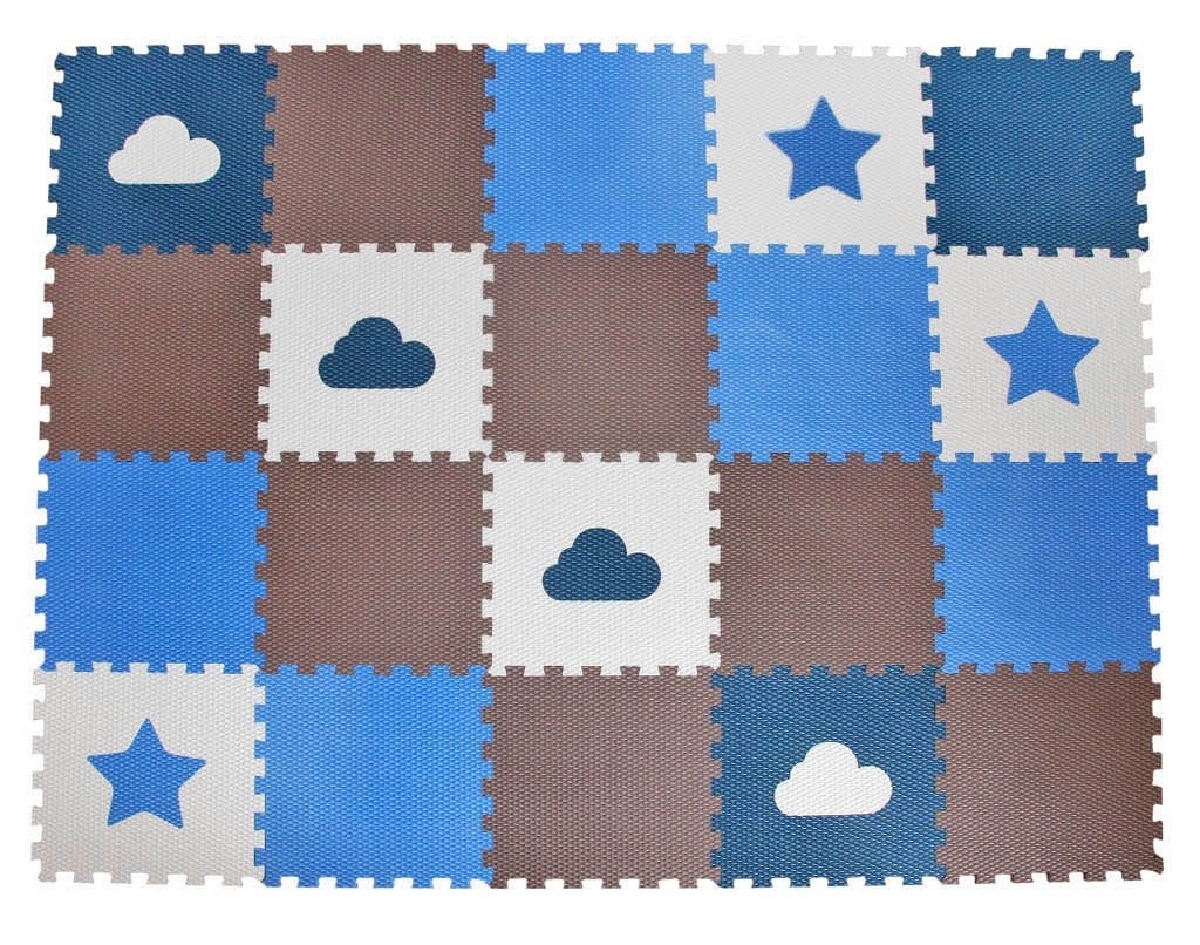 Pěnový dětský koberec - hvězda a mrak 1597