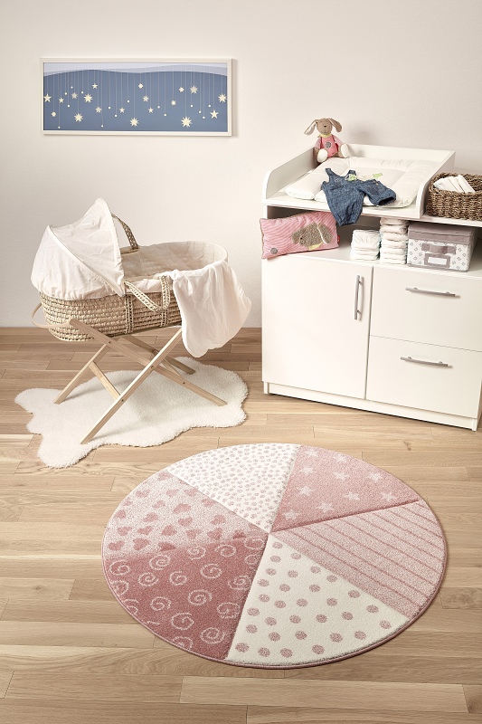 Dětský koberec Sigikid Canon kruh růžová