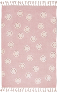 Dětský vlněný koberec Ring růžová