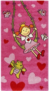 Dětský koberec Sigikid Růžová princezna a srdíčka