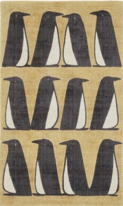 Vlněný koberec Scion Pedro dandelion - tučňáci