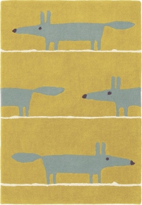 Dětský koberec Liška žlutá vlna