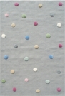 Dětský vlněný koberec Colordots šedý