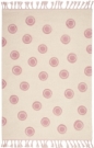 Dětský vlněný koberec Ring natur růžová